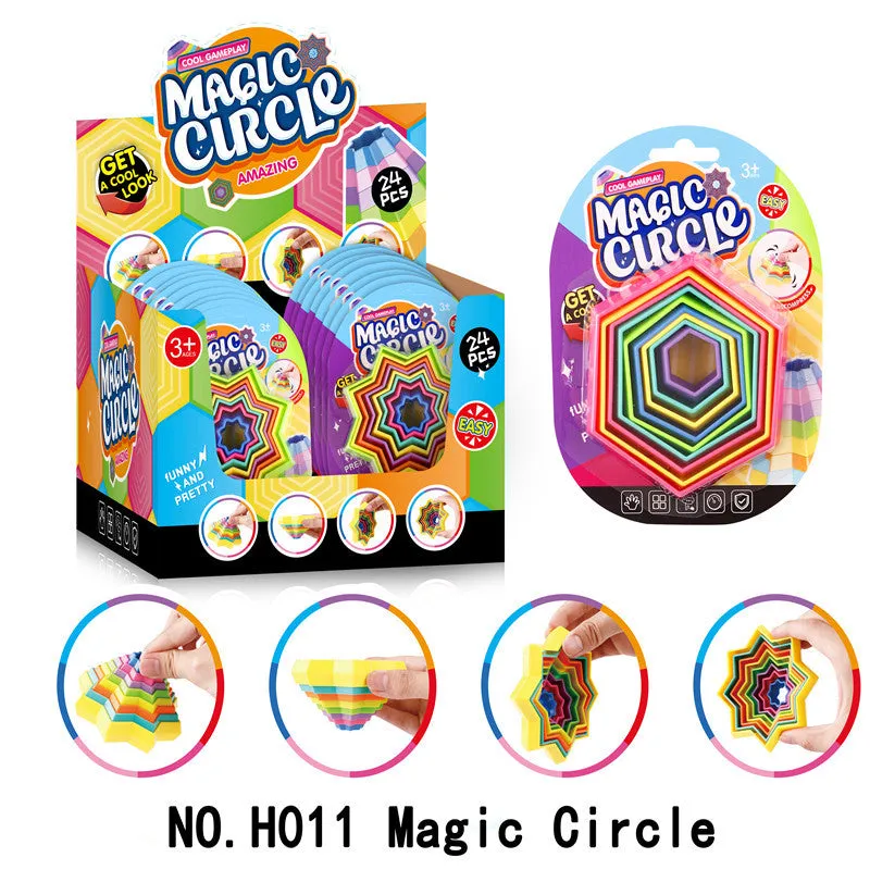 3PCS 3D Magic Star Variety Thinking Training Assembly Toys