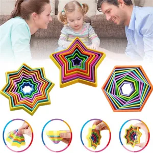 3PCS 3D Magic Star Variety Thinking Training Assembly Toys
