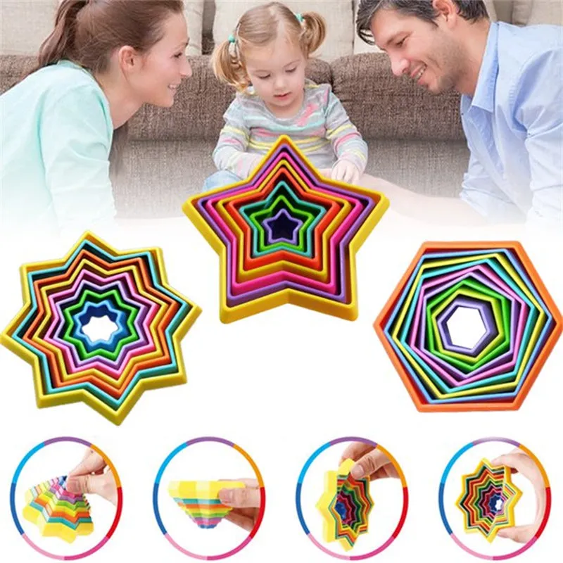 3PCS 3D Magic Star Variety Thinking Training Assembly Toys