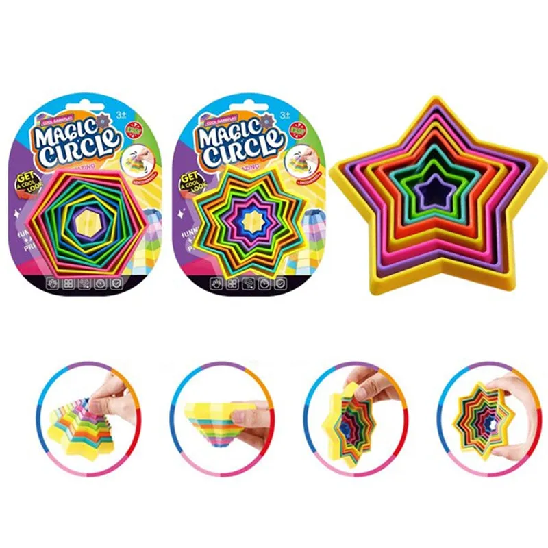 3PCS 3D Magic Star Variety Thinking Training Assembly Toys