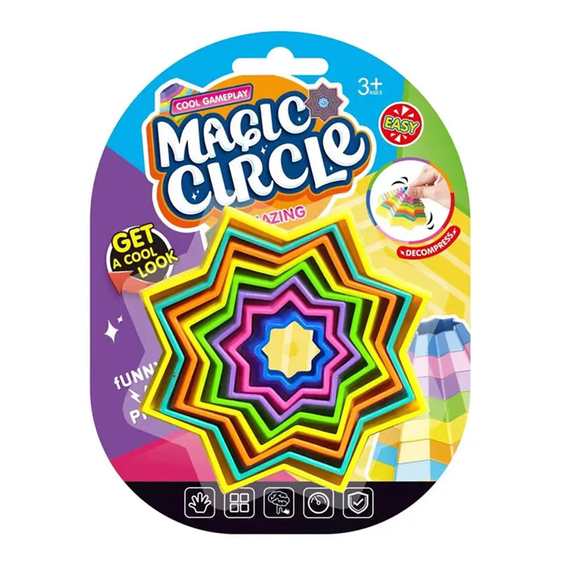 3PCS 3D Magic Star Variety Thinking Training Assembly Toys