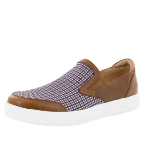 Alegria Men's Bender Slip-On Shoe - Tan Plaid