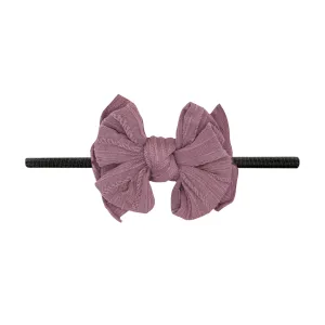 Baby Bling Lilac / Black Cable Knit Lil FAB Skinny Headband