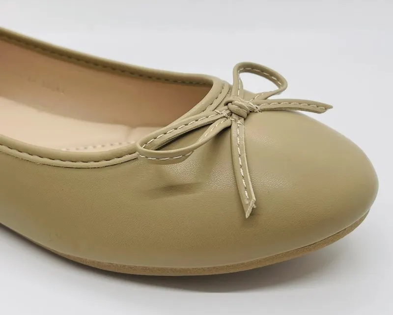 Ballerina Slip On Flat Bow Shoes