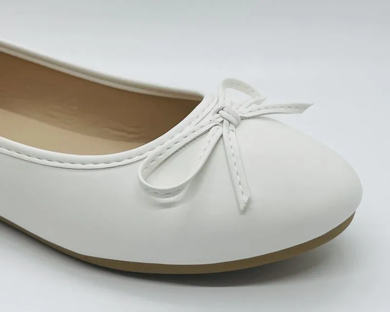 Ballerina Slip On Flat Bow Shoes