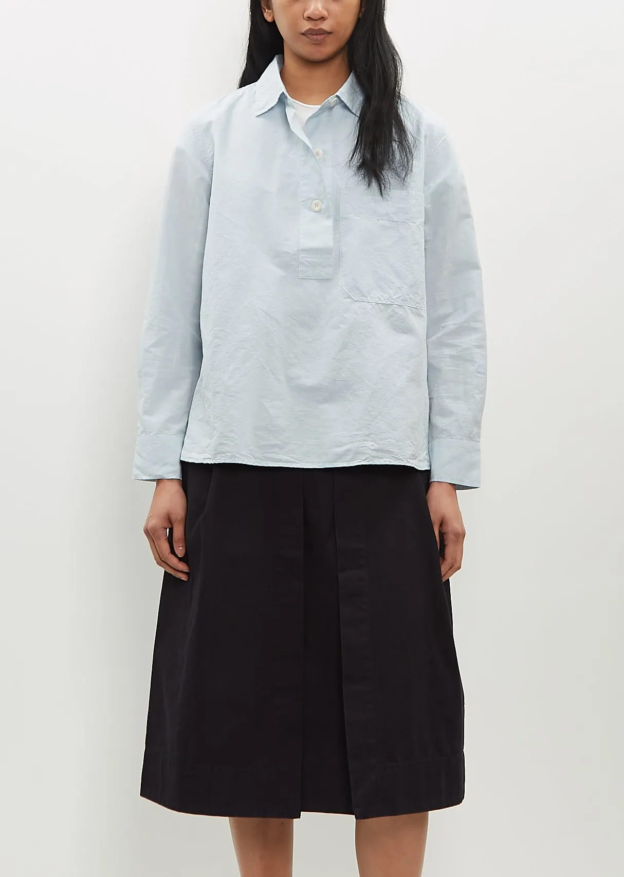 Big Pocket Cotton-Linen Swing Shirt
