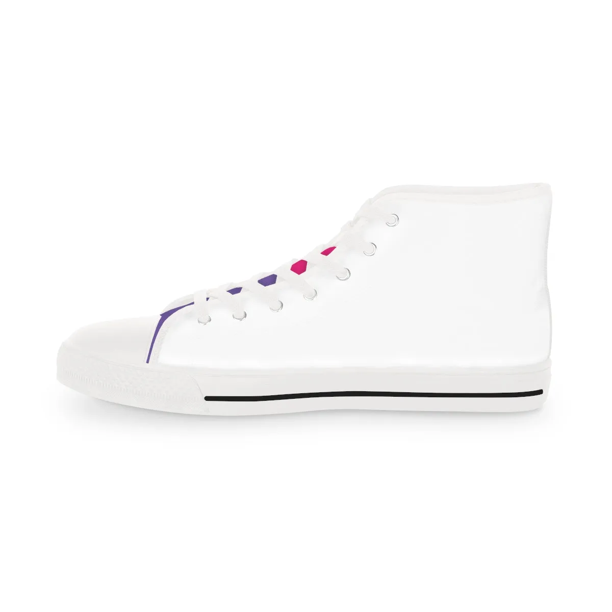 Bisexual Flag Kisses LGBTQ High Top Sneakers Unisex Size