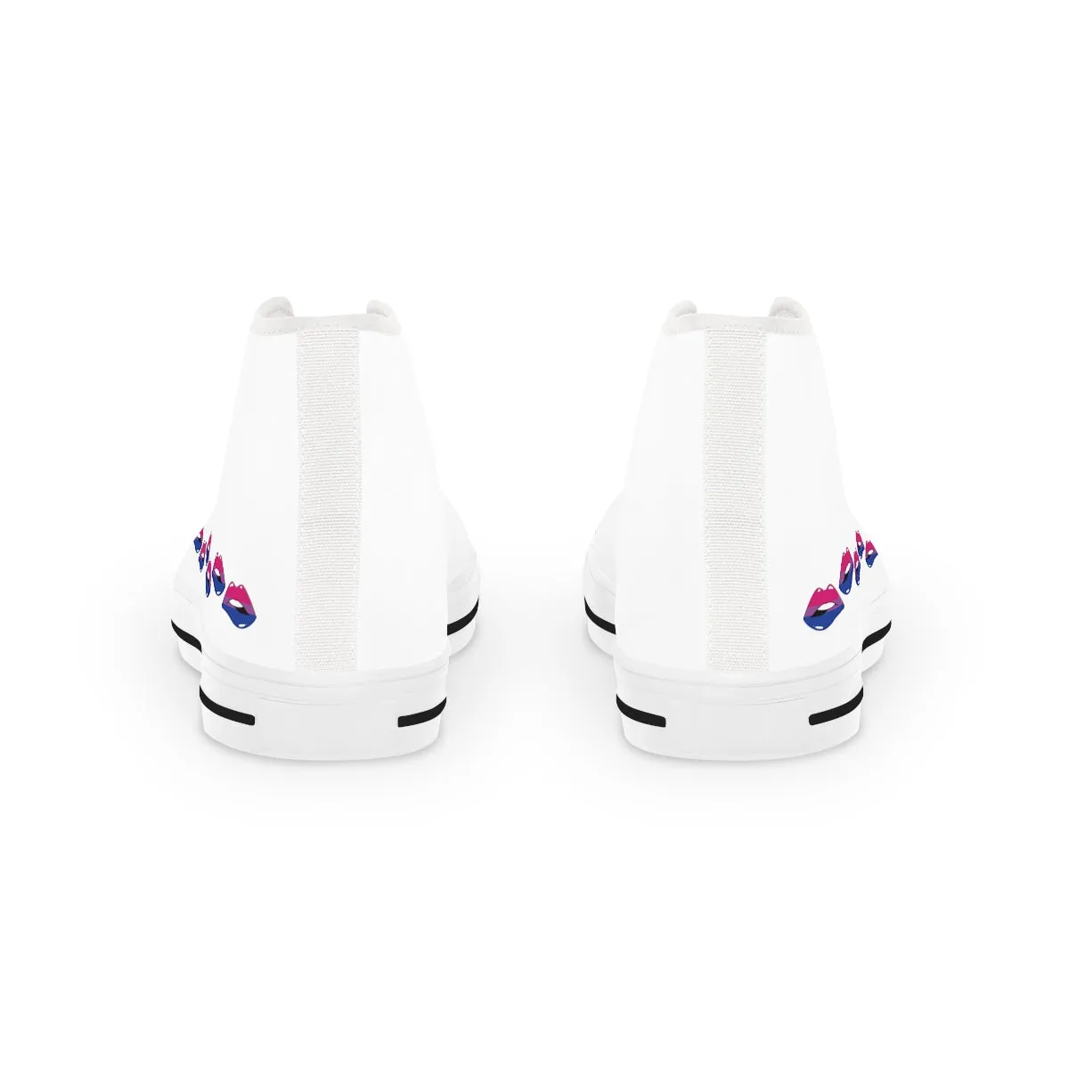 Bisexual Flag Kisses LGBTQ High Top Sneakers Unisex Size