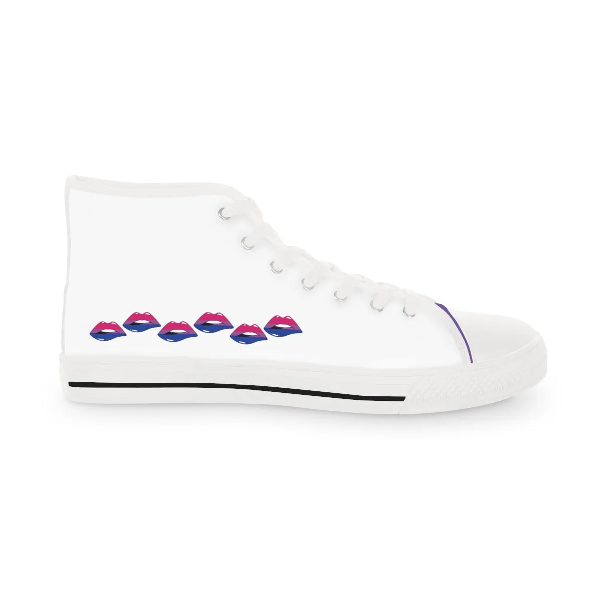 Bisexual Flag Kisses LGBTQ High Top Sneakers Unisex Size