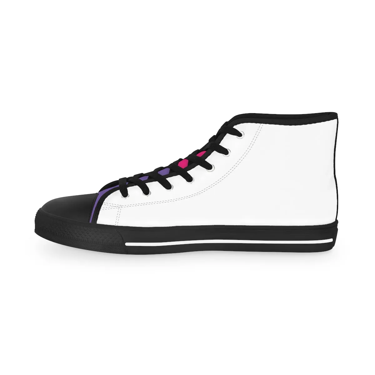 Bisexual Flag Kisses LGBTQ High Top Sneakers Unisex Size
