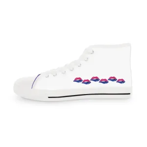 Bisexual Flag Kisses LGBTQ High Top Sneakers Unisex Size