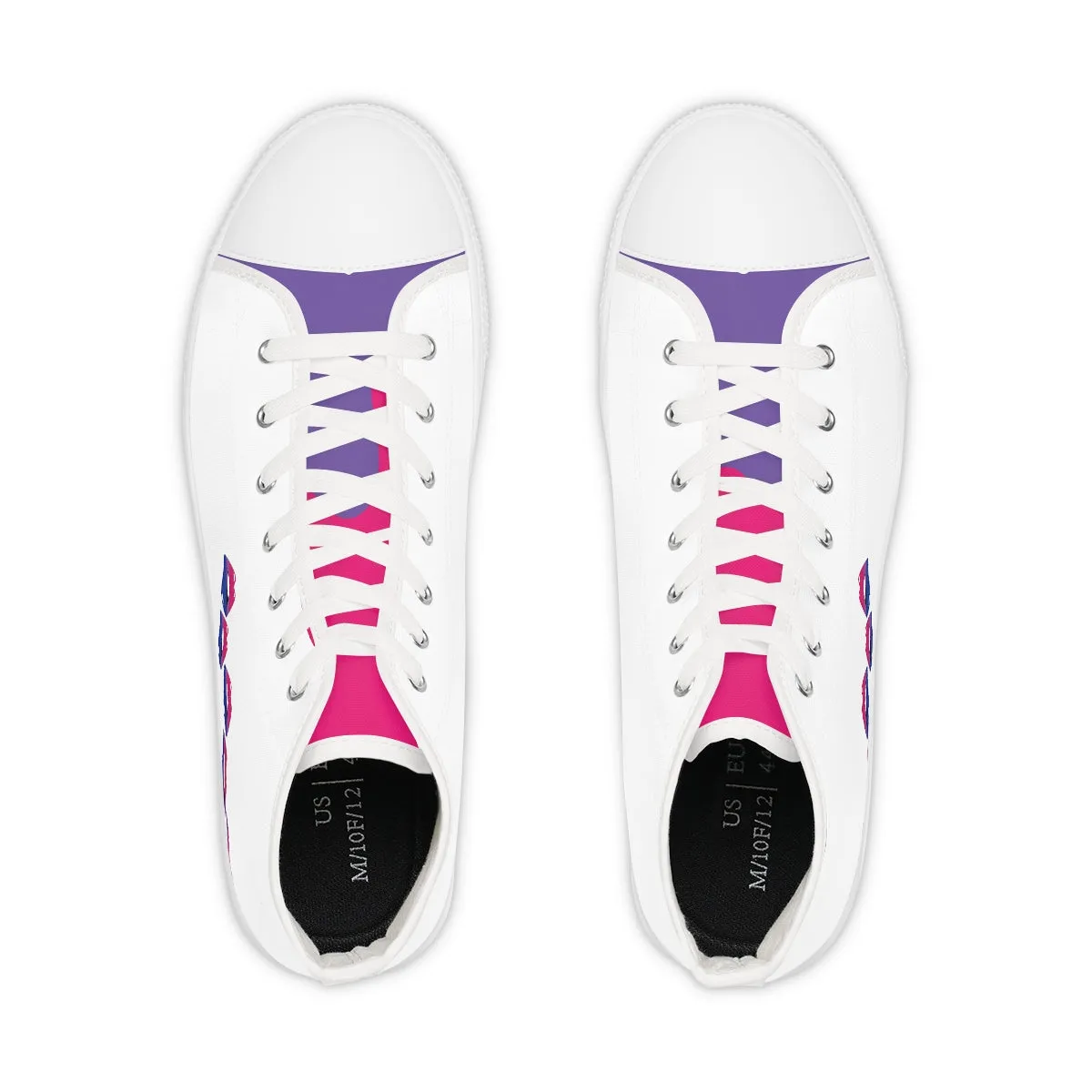 Bisexual Flag Kisses LGBTQ High Top Sneakers Unisex Size