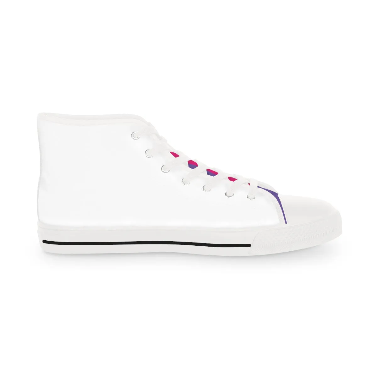 Bisexual Flag Kisses LGBTQ High Top Sneakers Unisex Size