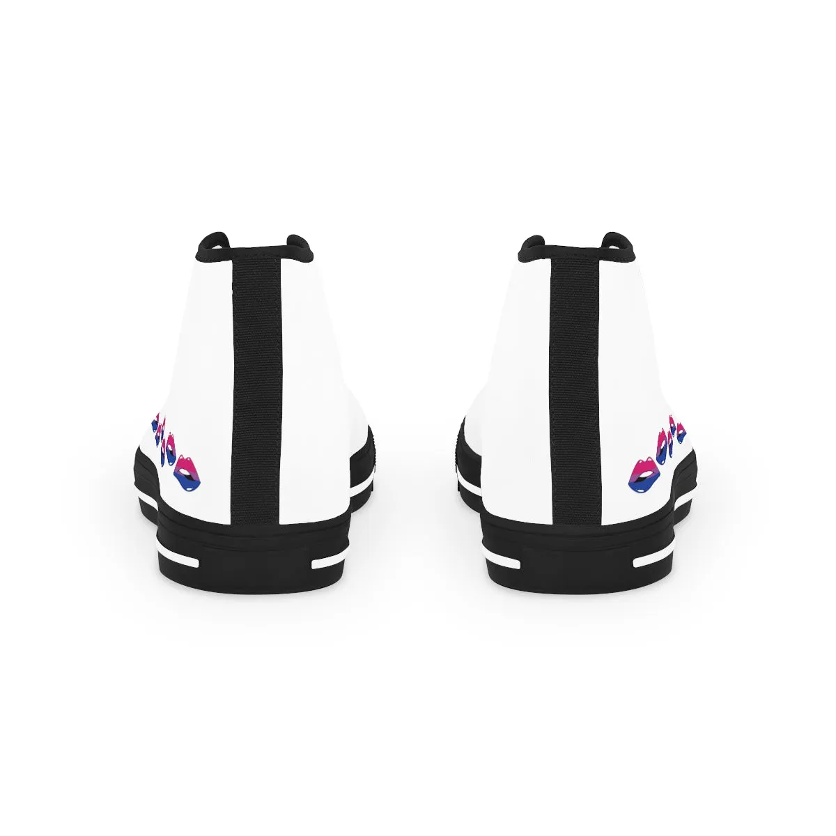 Bisexual Flag Kisses LGBTQ High Top Sneakers Unisex Size
