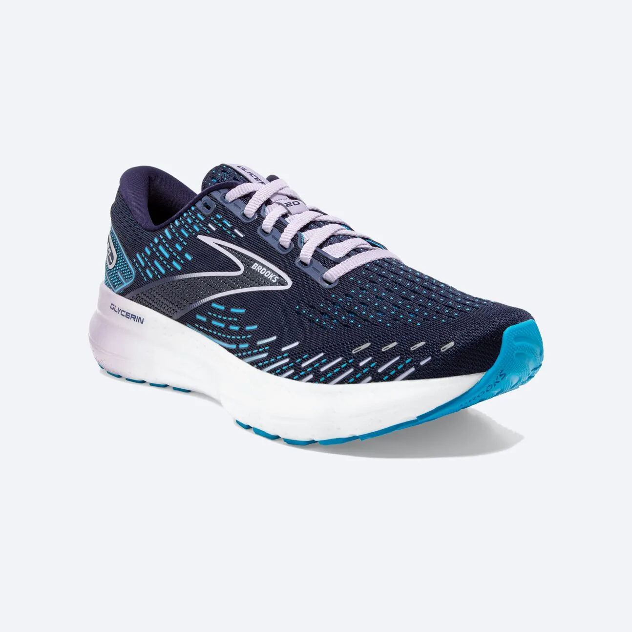 Brooks Womens Glycerin 20- Peacoat/Ocean/Pastel Lilac (1203691B499)