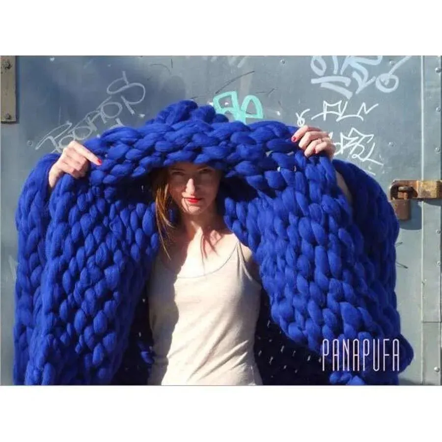 Chunky Merino Wool Blanket