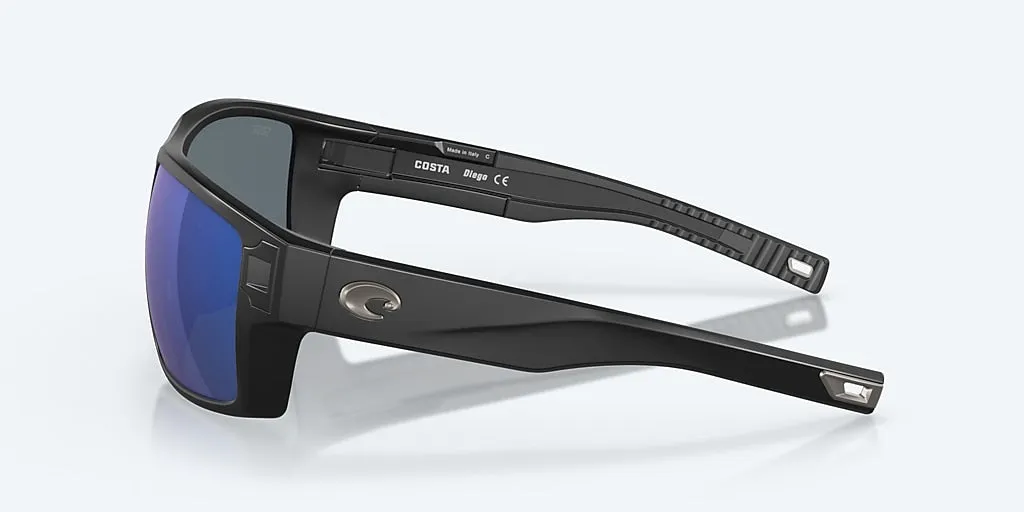 COSTA DIEGO 11 MATTE BLACK W/ BLUE MIRROR 580G POLARIZED