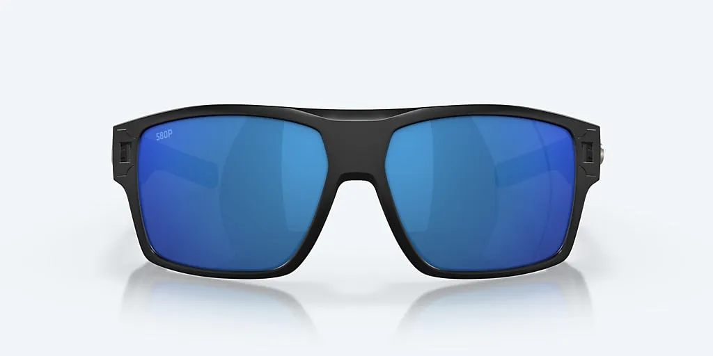 COSTA DIEGO 11 MATTE BLACK W/ BLUE MIRROR 580G POLARIZED