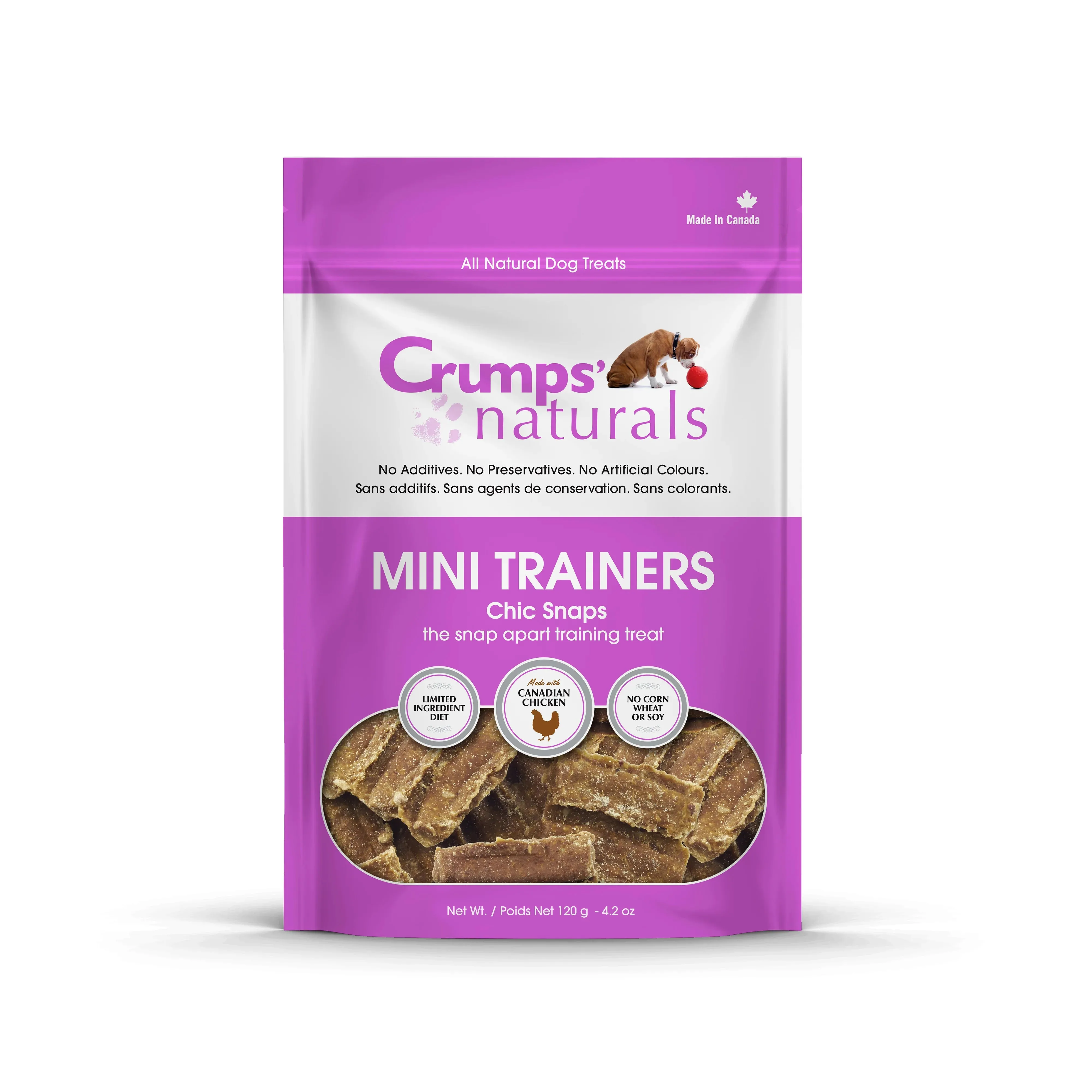 CRUMPS NATURALS CHIC SNAPS MINI TRAINER DOG TREATS