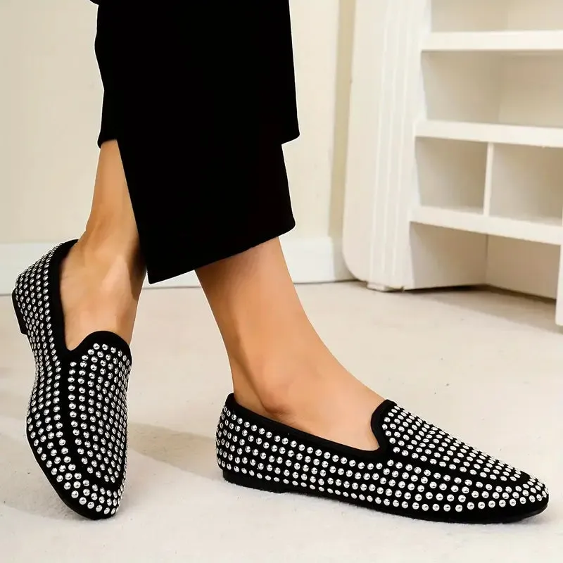 Dames Zomer Loafers-glinsterende slip-on flats, Licht en comfortabel
