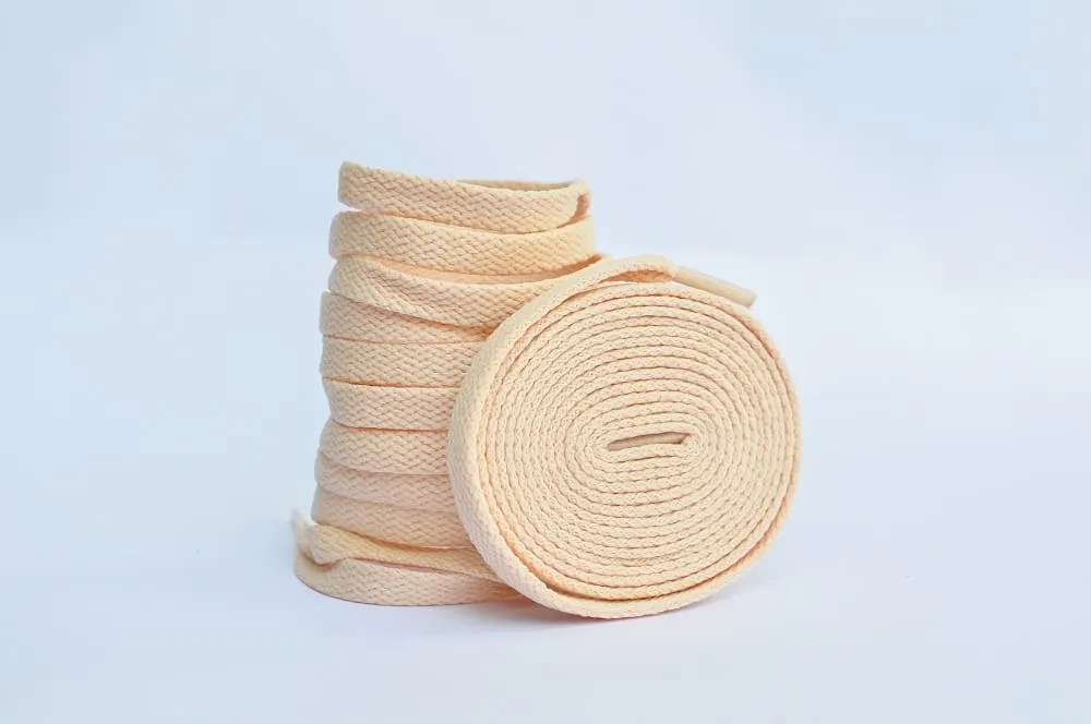 Flat Sneaker Laces- Peach | Jordan laces | AJ1 Laces | Kicks Machine