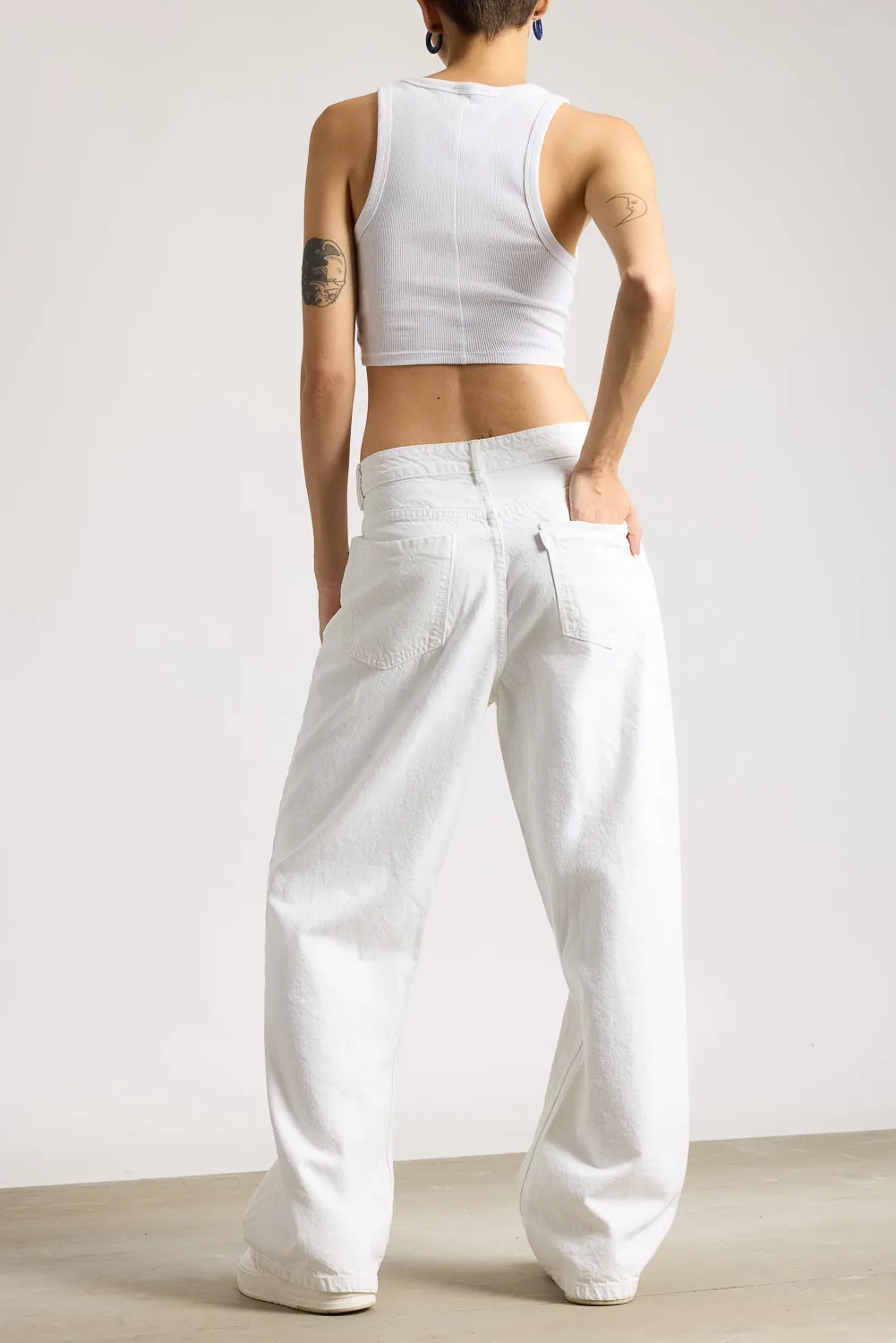 Iconic White Wide Leg Jeans
