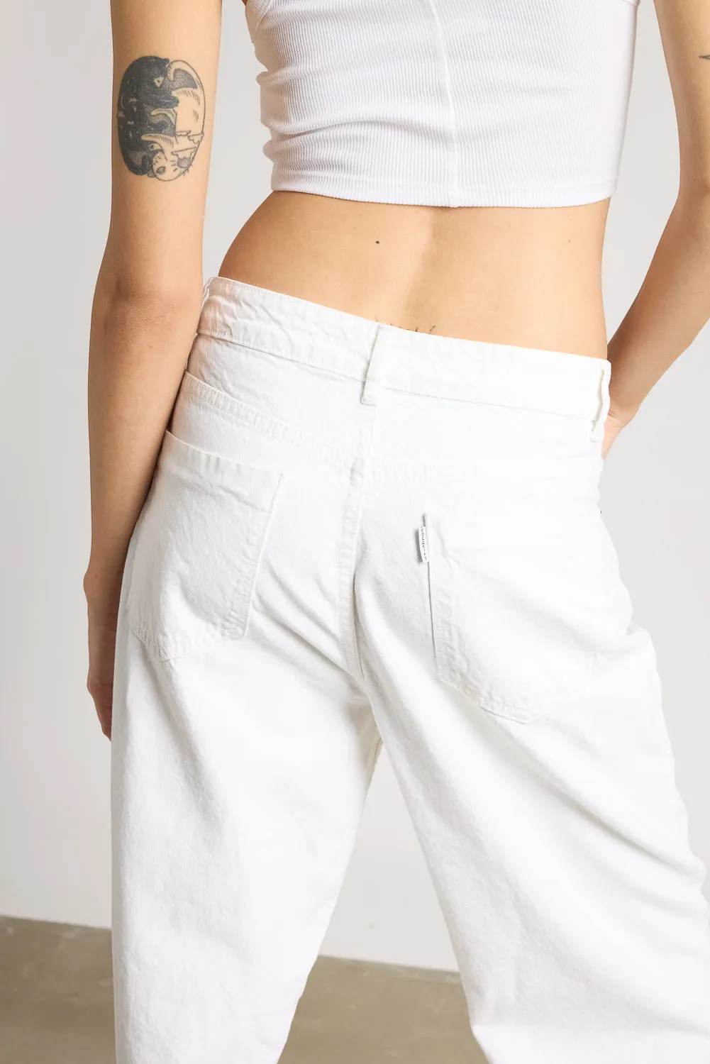 Iconic White Wide Leg Jeans