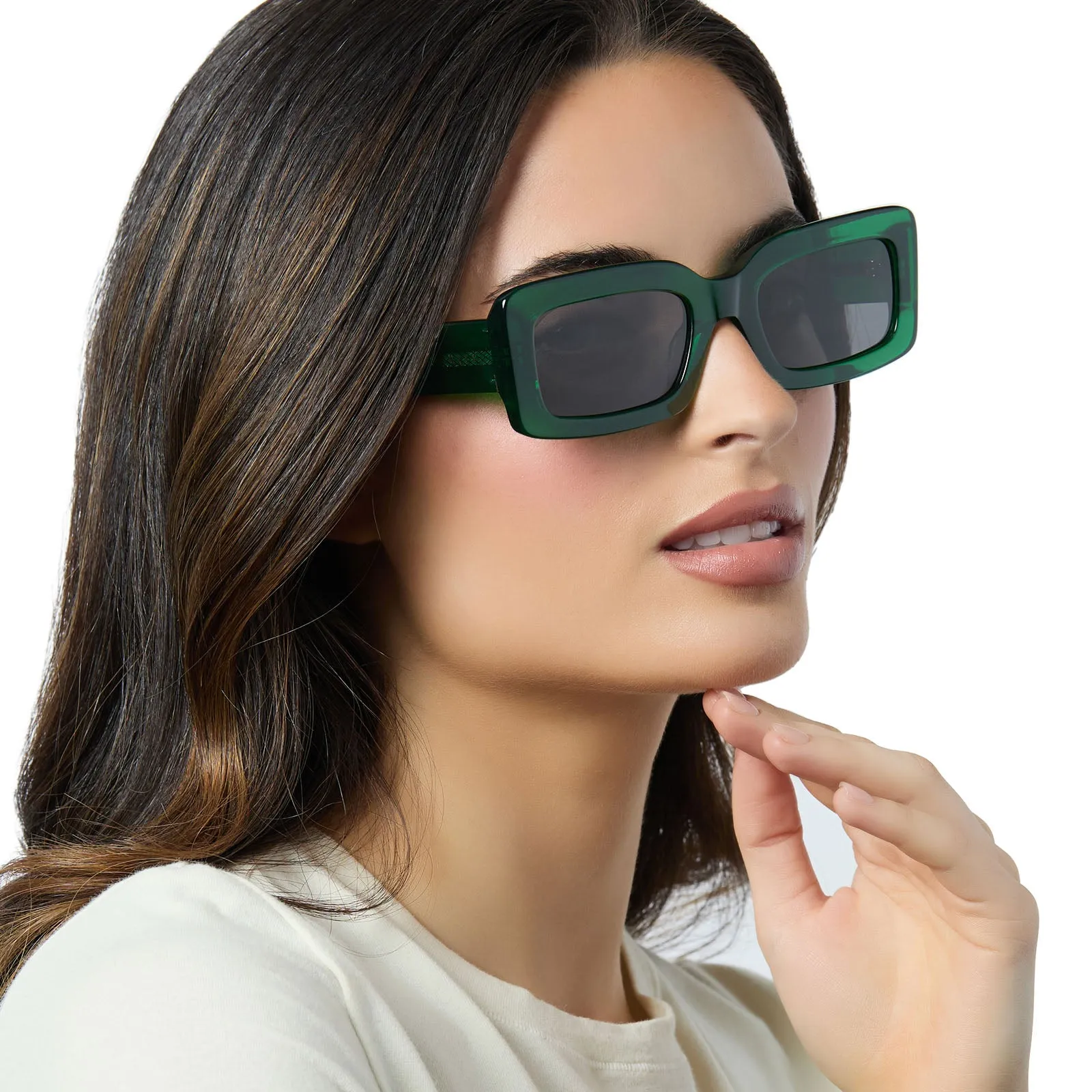 INDY - PALM GREEN CRYSTAL   GREY   POLARIZED SUNGLASSES
