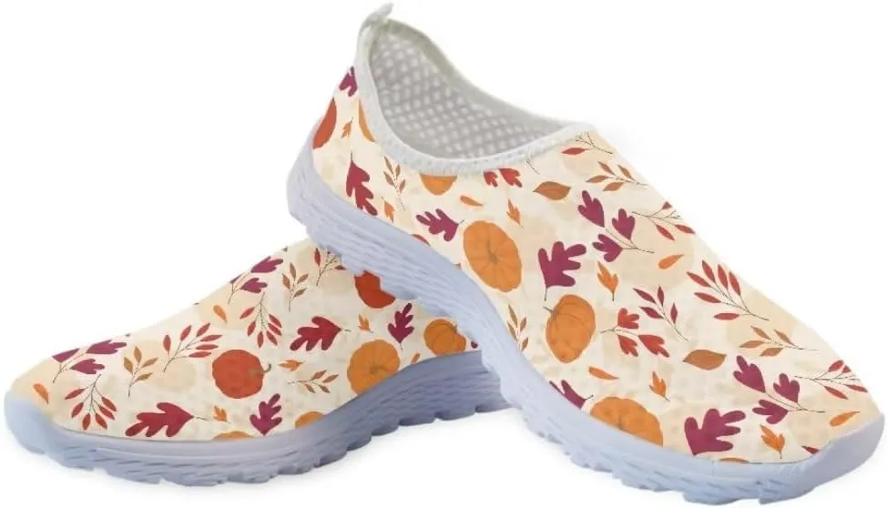 Jeiento Running Shoes for Women Men Athletic Walking Sneakers,Fall Leaf Shoes,Halloween Shoes for Hiking Walking Sports Travel Jogging Shoes