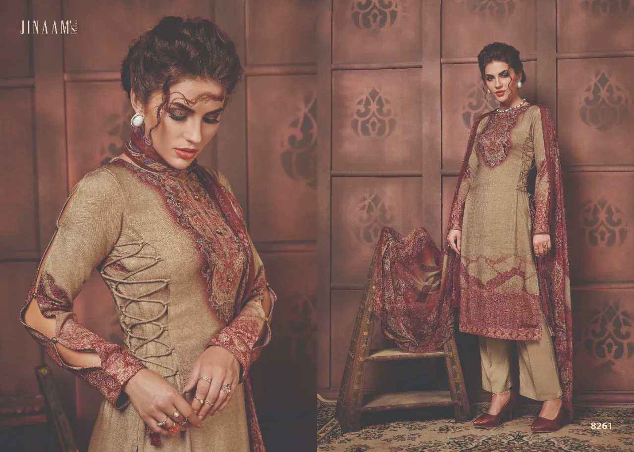 Jinaam Presents Elissa Satin Cotton Casual Wear Salwar Suits