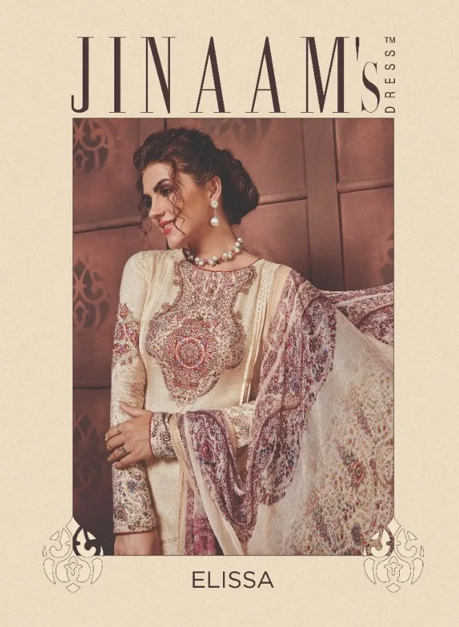 Jinaam Presents Elissa Satin Cotton Casual Wear Salwar Suits