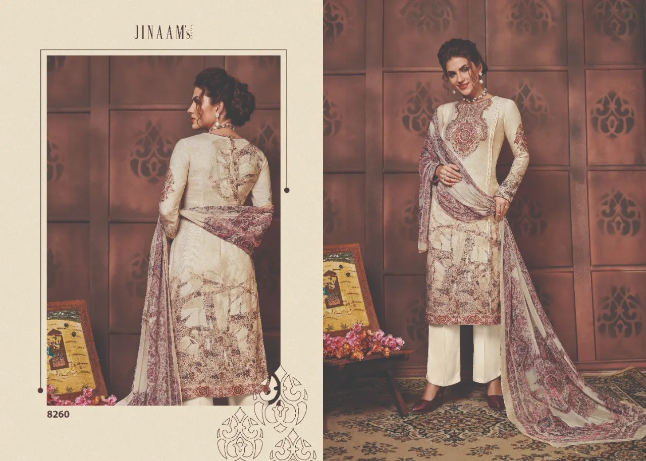 Jinaam Presents Elissa Satin Cotton Casual Wear Salwar Suits