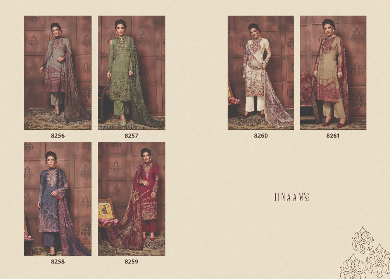 Jinaam Presents Elissa Satin Cotton Casual Wear Salwar Suits