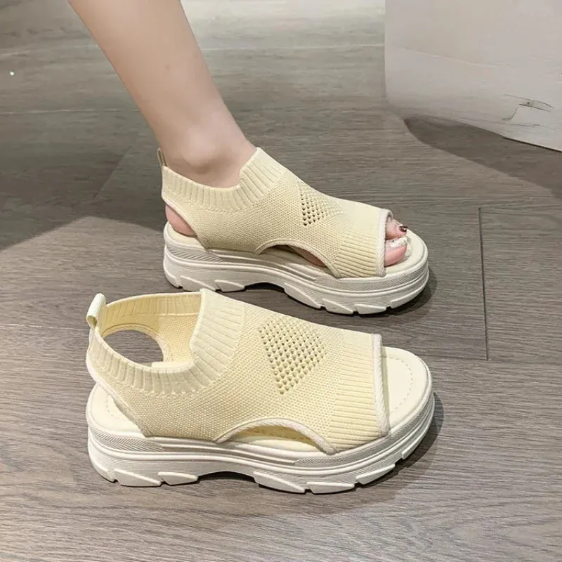 Joskaa 2024 New Elastic Chunky Sandals