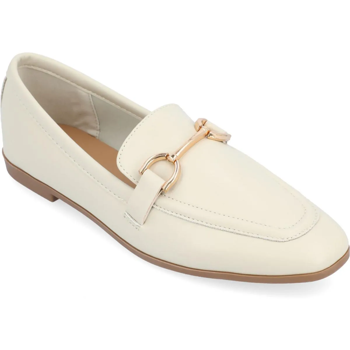 Journee Collection Womens Mizza Faux Leather Slip On Loafers