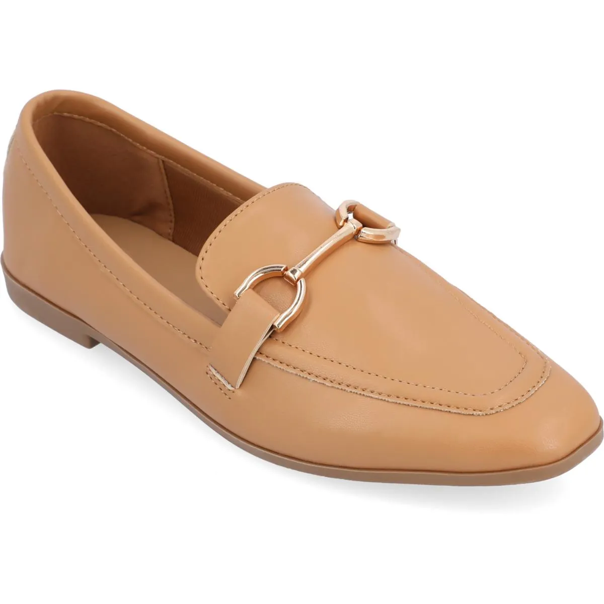 Journee Collection Womens Mizza Faux Leather Slip On Loafers