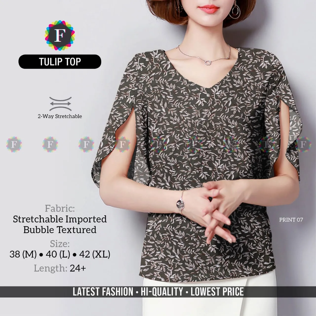 K4U Stretchable Designer Casual Wear Kurties
