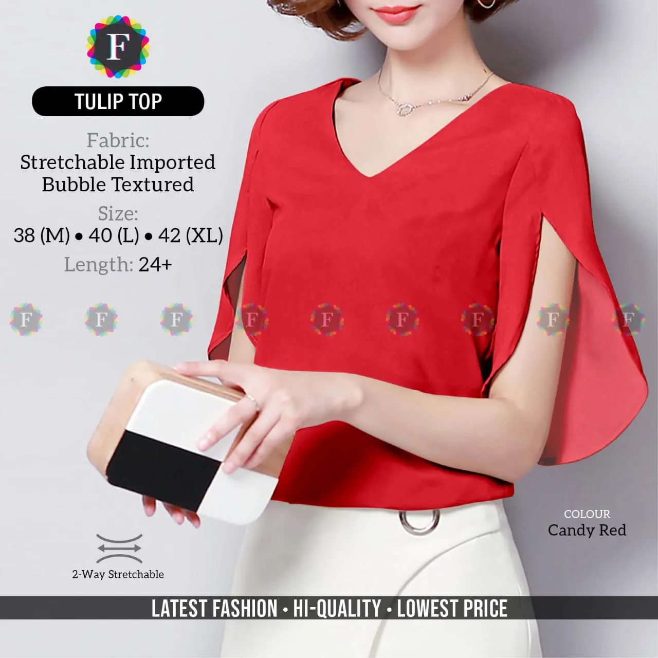 K4U Stretchable Designer Casual Wear Kurties