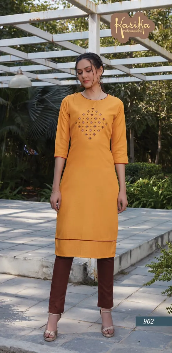 Karika Launched Scarlet Cotton Casual Wear Kurtis Collection