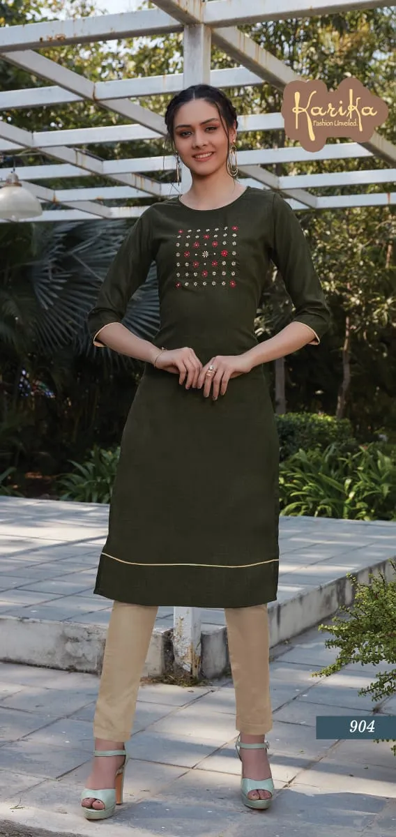 Karika Launched Scarlet Cotton Casual Wear Kurtis Collection