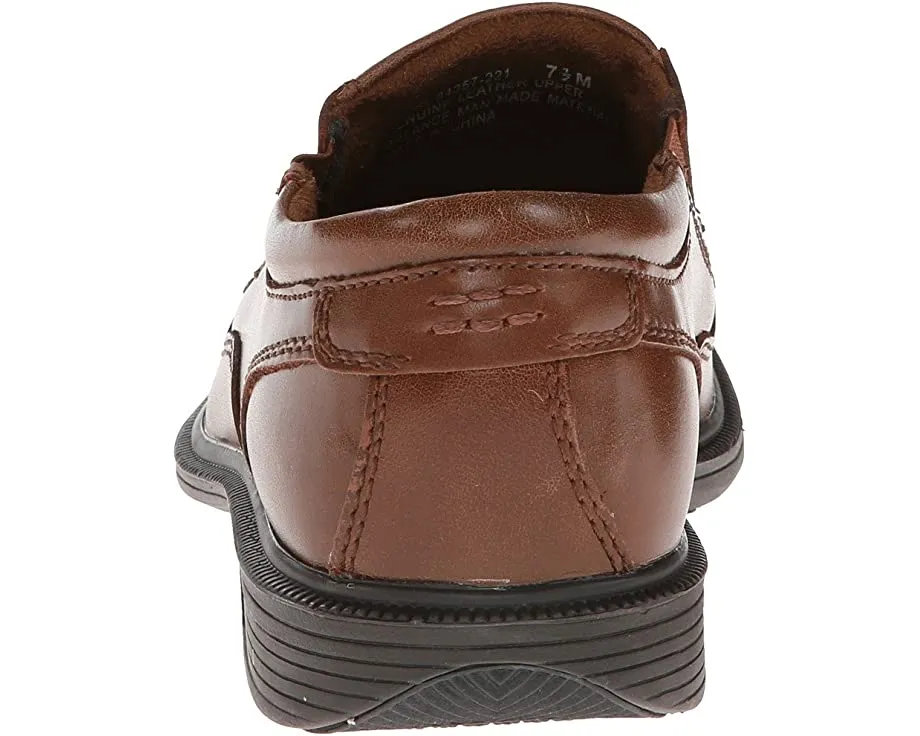 Loafers Bleeker Street Bicycle Toe Slip-On with KORE Slip Resistant Walking Comfort Technology Nunn Bush, cognac
