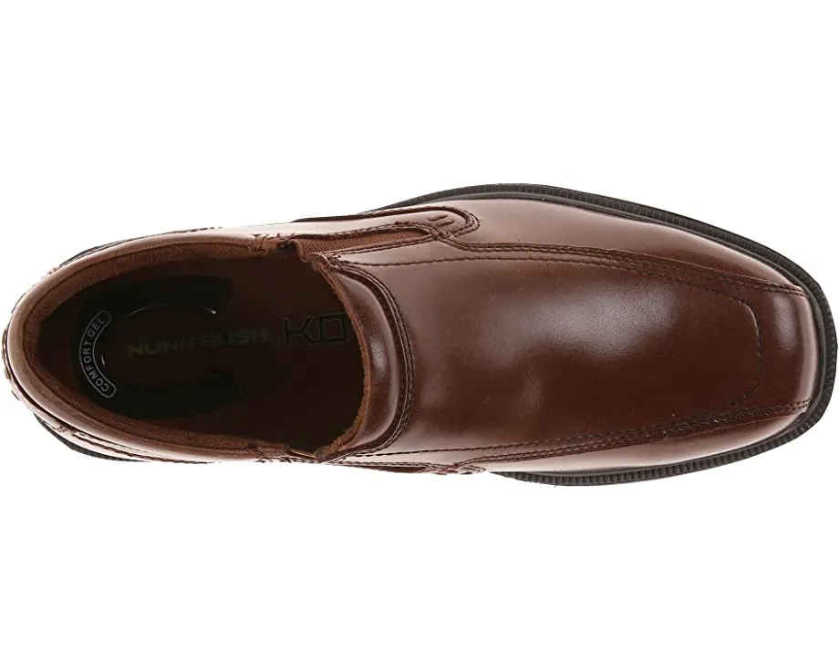 Loafers Bleeker Street Bicycle Toe Slip-On with KORE Slip Resistant Walking Comfort Technology Nunn Bush, cognac
