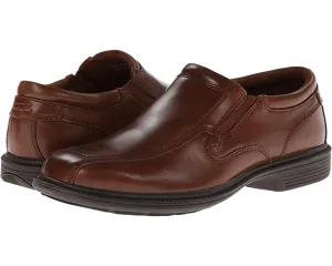 Loafers Bleeker Street Bicycle Toe Slip-On with KORE Slip Resistant Walking Comfort Technology Nunn Bush, cognac