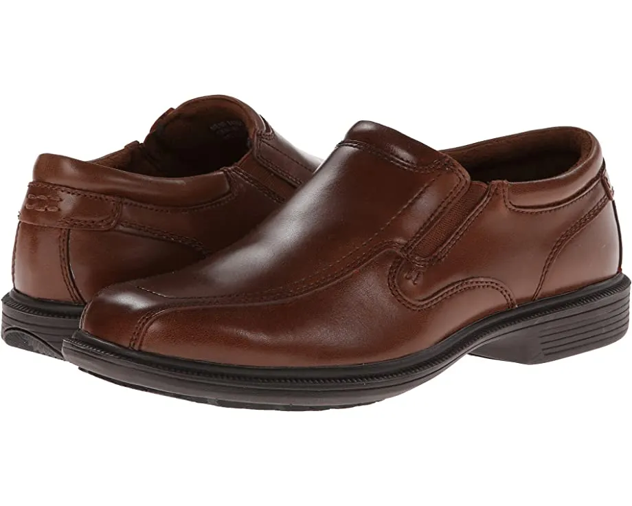 Loafers Bleeker Street Bicycle Toe Slip-On with KORE Slip Resistant Walking Comfort Technology Nunn Bush, cognac