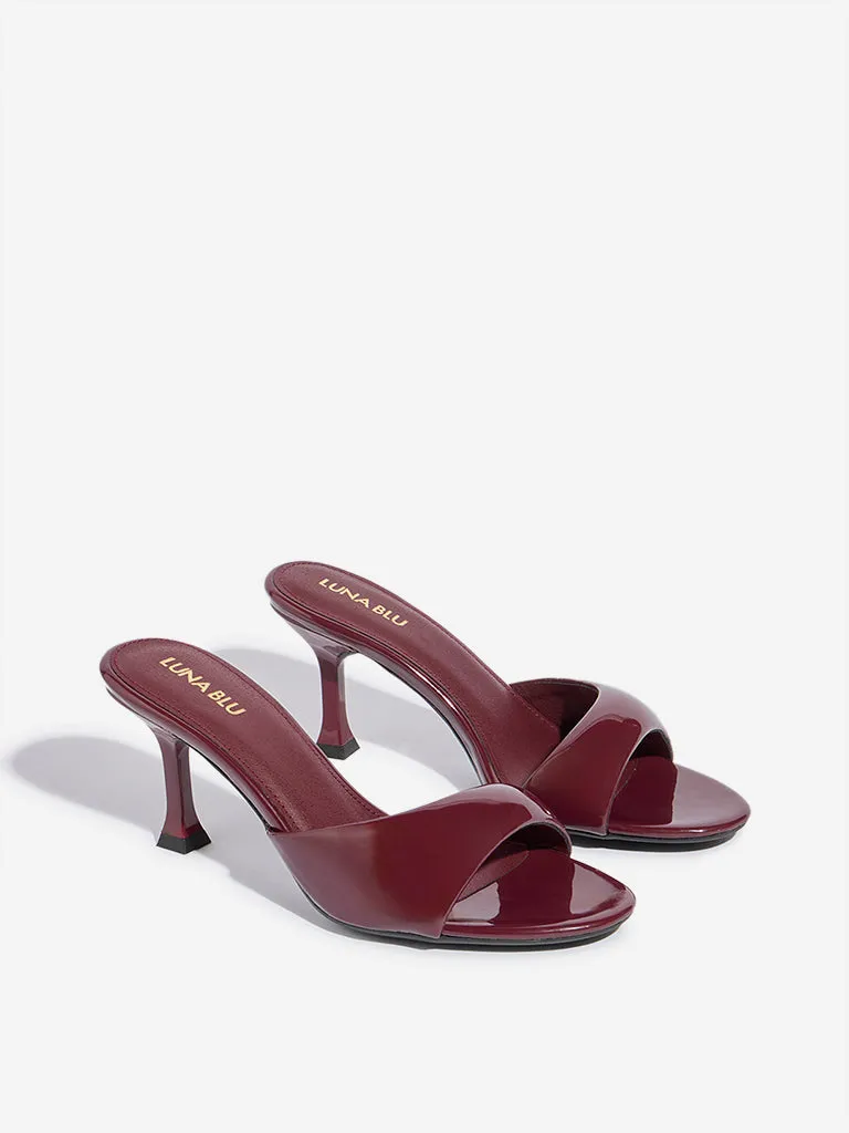 LUNA BLU Burgundy Heel Sandals