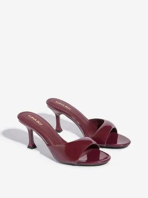 LUNA BLU Burgundy Heel Sandals