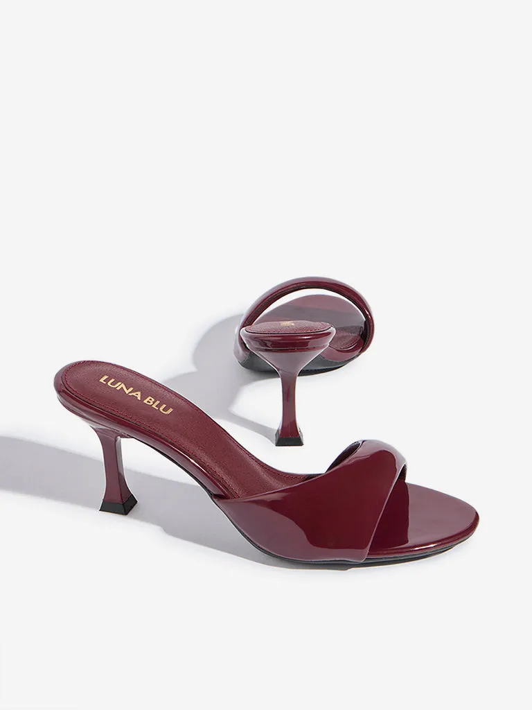 LUNA BLU Burgundy Heel Sandals
