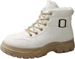Men's Work Boots Soft Toe Hiking Sneakers Warm Fur Lined Womens Safety Shoes Steel Toe Winter Backpacking Snow Botas Warm Water Hike Grounded Footwear
