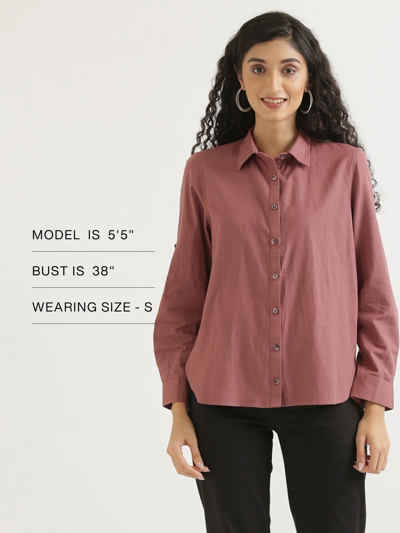 Rose Taupe Airy-Linen Shirt