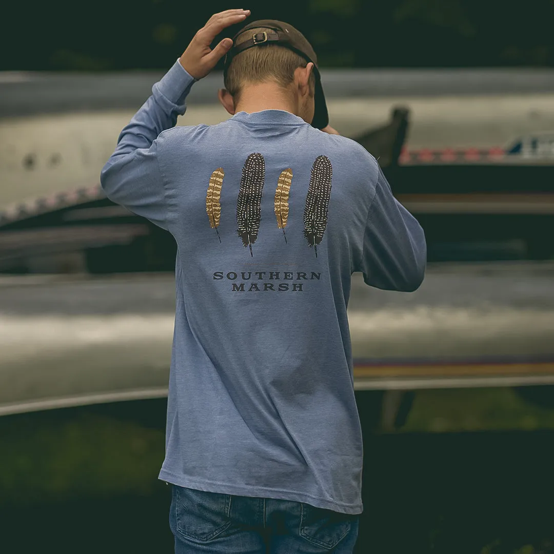 SEAWASH Tee - Waterfowl Feathers - Long Sleeve